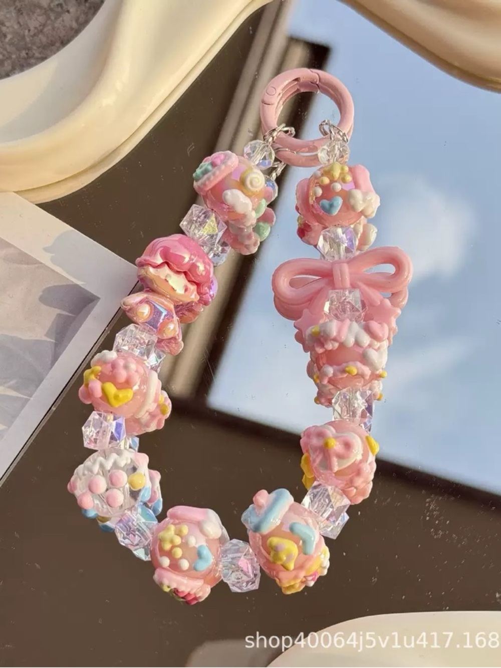 Popmart Skullpanda Multicolor Beaded Key Chain& Phone Chain - Picture 4 of 10